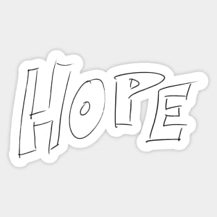 Hope - Richard Speight Jr. Handwriting - black font Sticker